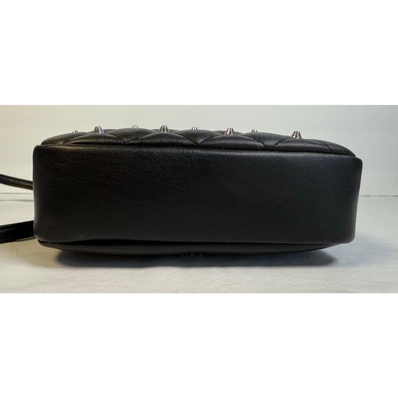 Rebecca Minkoff Black Diamond Quilted Studded Top Zip Crossbody - Picture 4 of 9